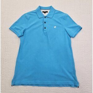 Banana Republic Men’s Size Large Short Sleeve Polo Shirt Elephant Logo Sky Blue